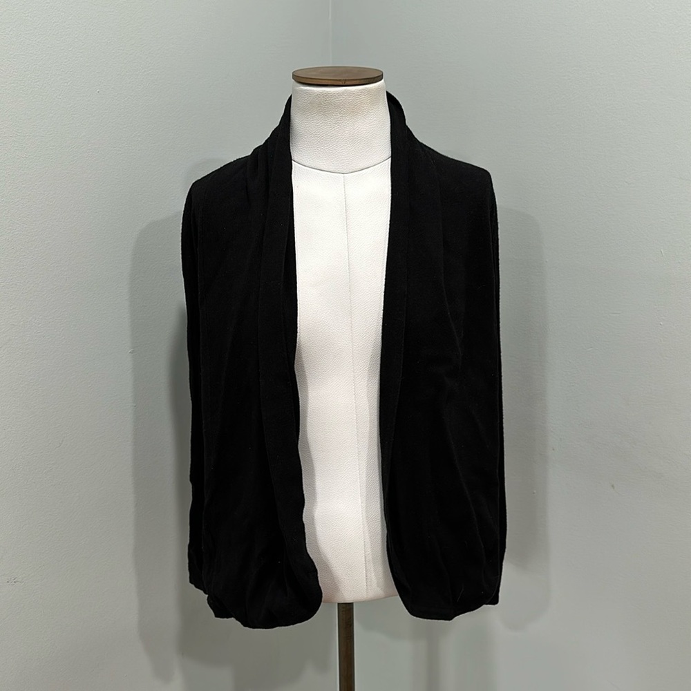 Cyrus Black Open-Front Cardigan